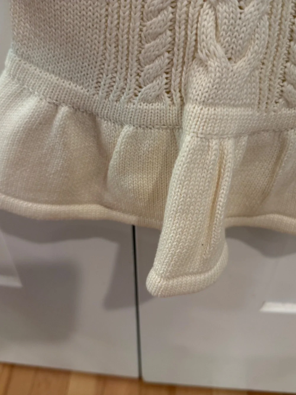 New w/o tags Baby Gap CableKnit Girls 12-18 mo, Pullover Sweater Dress Crew Neck